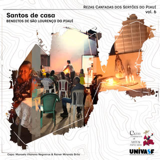 Pedaços de fotos das rezas à Nossa Senhora das Dores e ao Sagrado Coração de Jesus moldadas pelo contorno geográfico (mapa) de São Lourençod Piauí feito à mão e rasterizado. Imagem/capa feita criativamente.